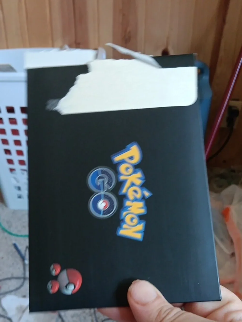 Pokemon Blue Riolu Card Art Board with Pink Glitter Border